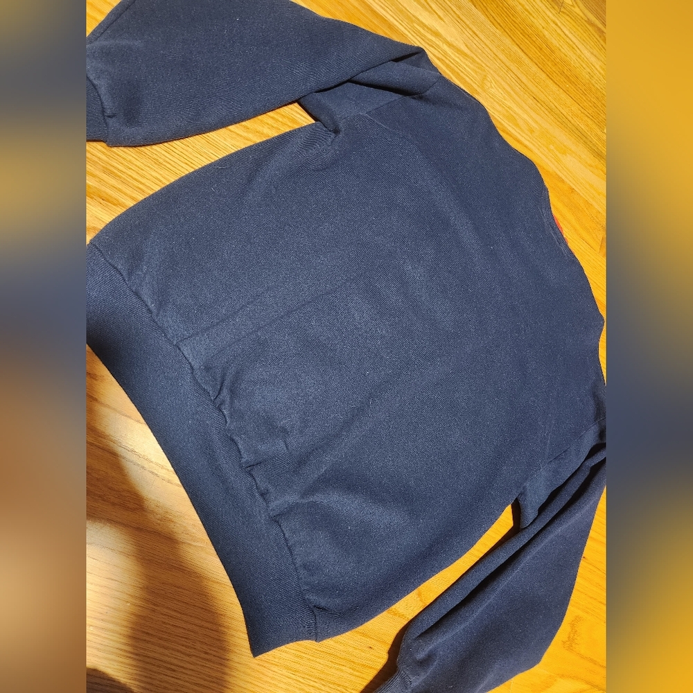 Vtg Bar Harbor Red And Navy Blue Turtleneck Crewneck Sweatshirt Xl - Picture 6 of 9